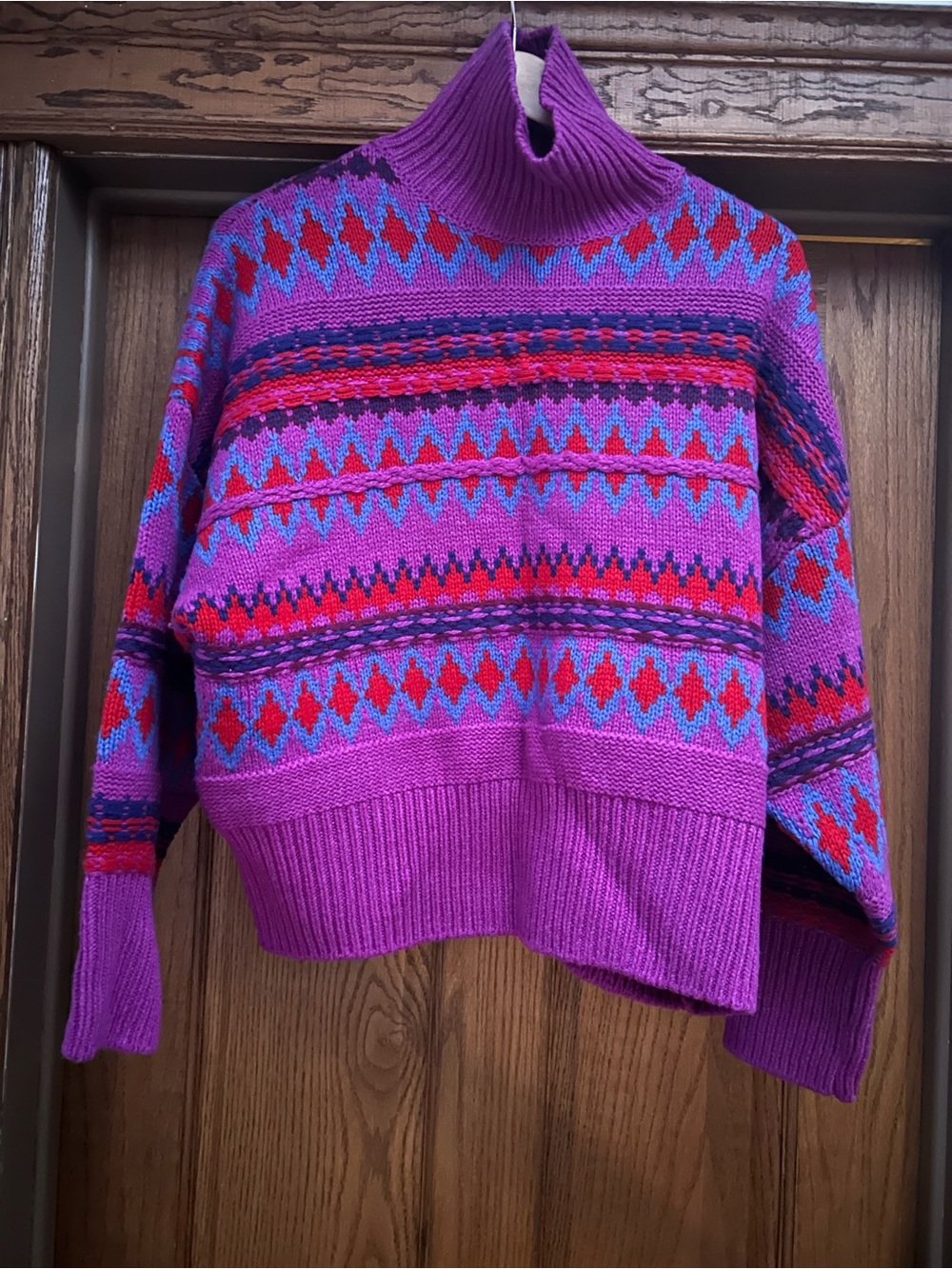 Rag & Bone Chunky Turtleneck Patterned Sweater